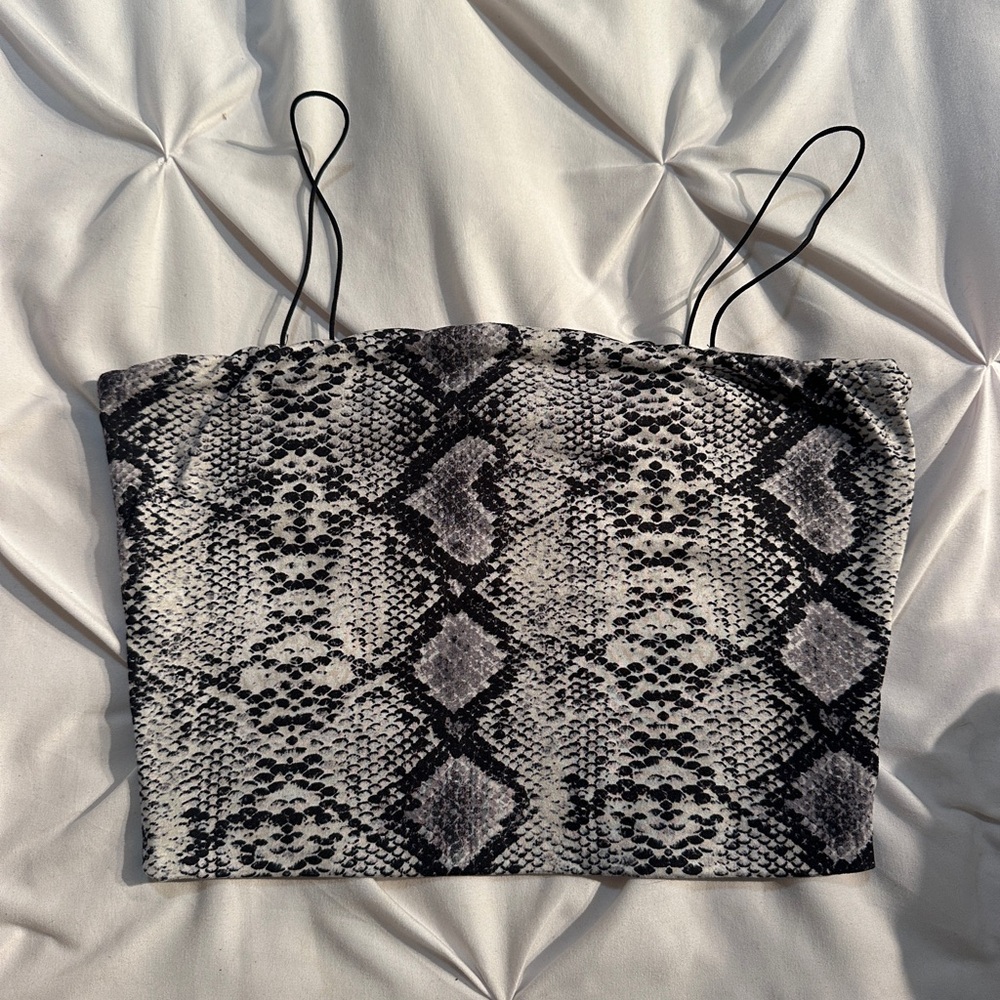 Snake skin crop top